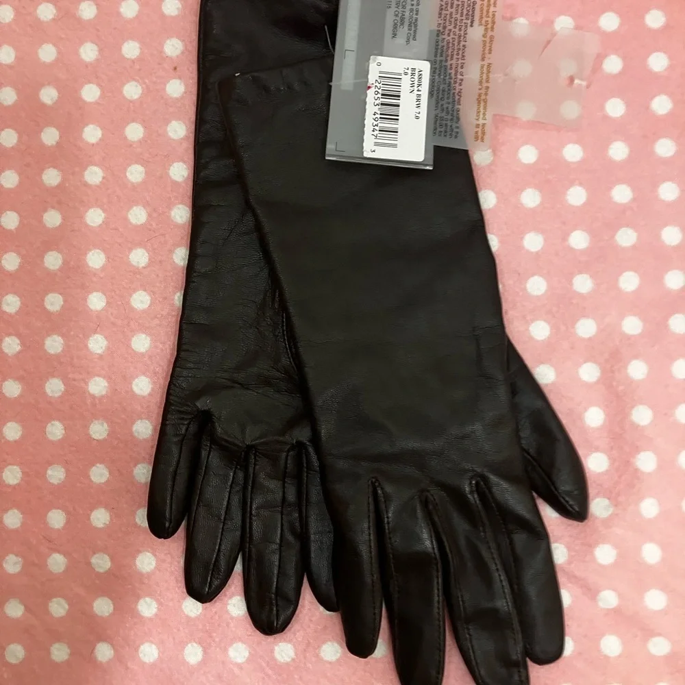 Isotoner Leather Gloves M